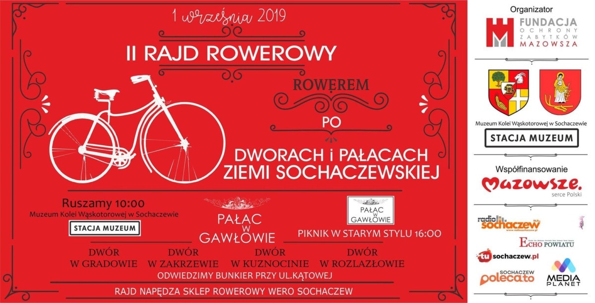 Rajd rowerowy „Rowerem po dworach i pałacach ziemi sochaczewskiej” (II edycja)