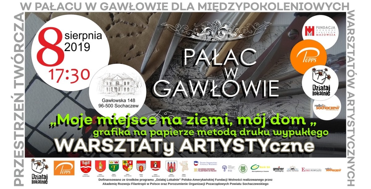 Warsztaty Artystyczne - Przestrzeń twórcza w Pałacu w Gawłowie (II zajęcia)